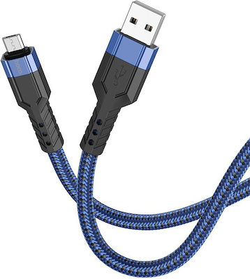 Hoco U110 Împletit USB 2.0 spre micro USB Cablu Albastru 1.2m 1buc