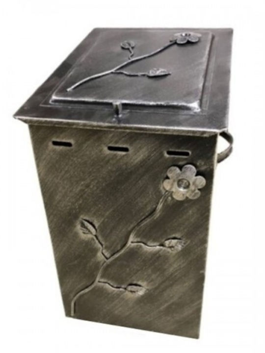 Ξ-7 Μεταλλικό Κουτί Αποθήκευσης Ξύλων 54x39x31cm Μπρούτζινο