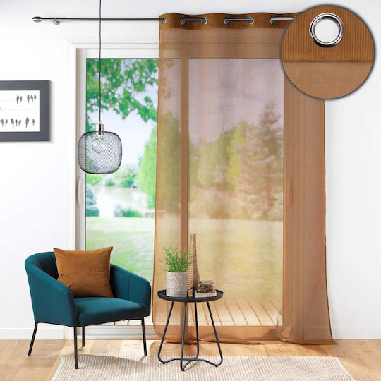 Curtain with Grommets L-C Casual Voilage Camel 140x240cm