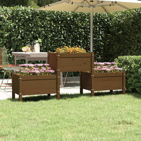vidaXL Planter Box Lemn Maro 178.5x44x75cm.