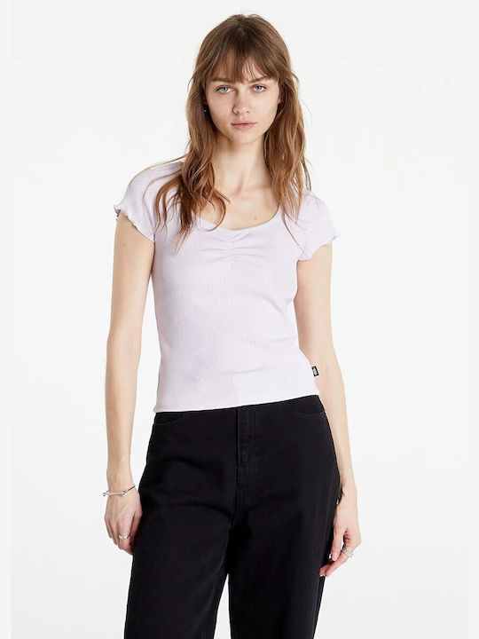 Vans Women's Summer Blouse Cotton Short Sleeve Lilacc