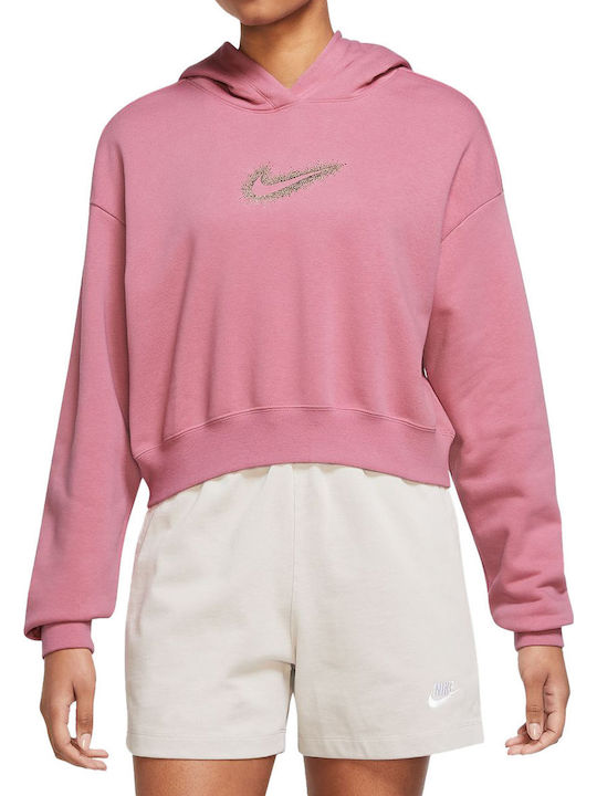 Women's Sweatshirt Hooded Pink