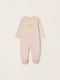 Zippy Baby Bodysuit Long-Sleeved Velvet Pink