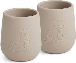 Nuuroo Baby Cups Abel made of Silicone Beige 2pcs