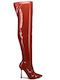 Damenstiefel aus Lackleder Rot ST1005-L23