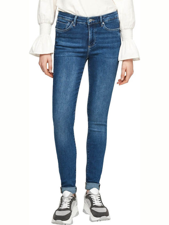 Izabell Γυναικείο Jean Παντελόνι Mid Rise σε Skinny Εφαρμογή Royal Blue