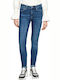 Izabell Γυναικείο Jean Παντελόνι Mid Rise σε Skinny Εφαρμογή Royal Blue
