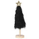 Christmas Decorative Illuminated Fabric Tree 40cm Battery Black