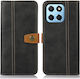Strong Golden Clasp Wallet Synthetic Leather Black (Honor X8)