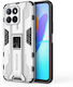 Shockproof Armor Umschlag Rückseite Kunststoff / Silikon Magnetisch Silber (Ehre X8)