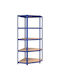 vidaXL Corner Dexion Shelf Galvanized 75x75x180cm with 5 Shelves Total Load Capacity 875kg