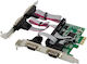 Powertech Card de control PCIe cu 4 porturi RS232 DB9 Serial