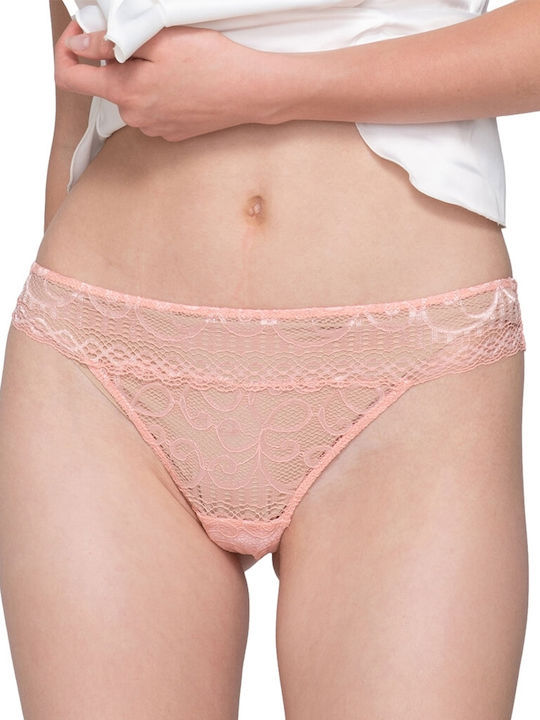 Luna Party 1 Women's Brazil with Lace Pink