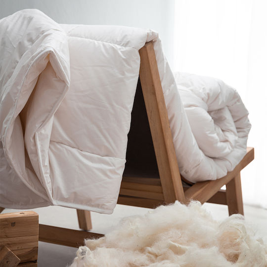 Vesta Home Πάπλωμα Υπέρδιπλο Μάλλινο 220x230εκ. Alpaca White 400 GSM 12.5 togs