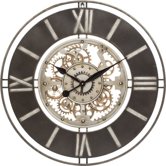 Soul Silent Antique Wall Clock Metallic Black Ø70cm