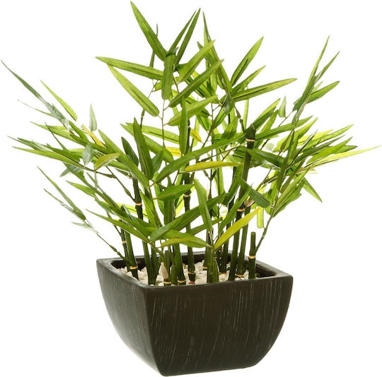 Artificial Plant in Small Pot Bamboo Green 35cm Atmosphera