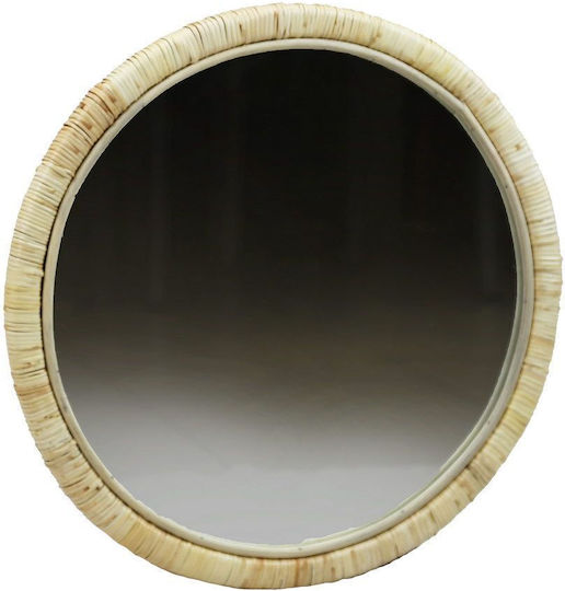 Synchronia MR49SM Καθρέπτης Μπεζ Διαμέτρου 36cm