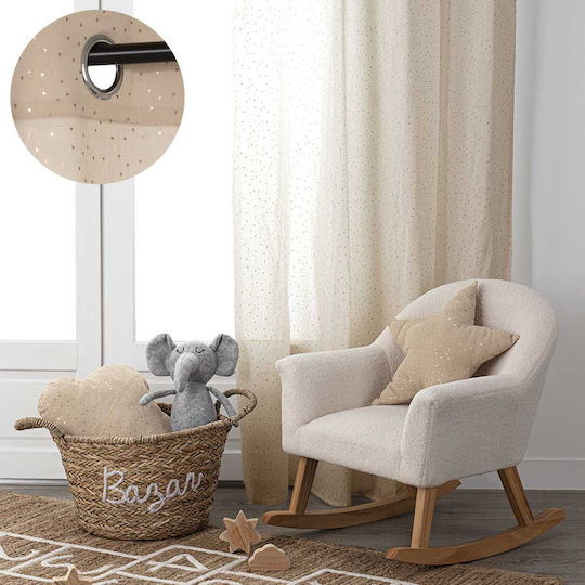 Детска завеса Berlingot с куки Beige 174213C 140x250cm