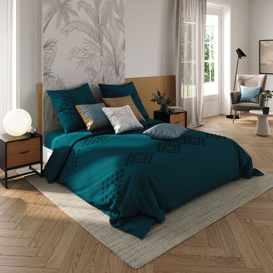Παπλωματοθήκη Βαμβακερή Υπέρδιπλη 240x260 A-S Wash Tuft Blue
