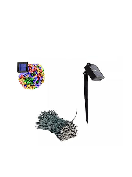 100 Λαμπάκια LED 10μ. RGB Ηλιακά σε Σειρά