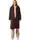 Sherpa Damen Braun Mantel mit Knöpfen