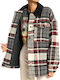 Lucky Girl Γυναικείο Καρό Μαύρο Overshirt Oversized