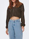 Women's Cardigan with Zipper Martini Chocolate