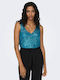 Only Women's Blouse with Straps Turquoise