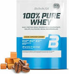 Biotech USA 100% Pure Whey Proteină din Zer Fără gluten cu Aromă de Caramel Cappuccino 28gr