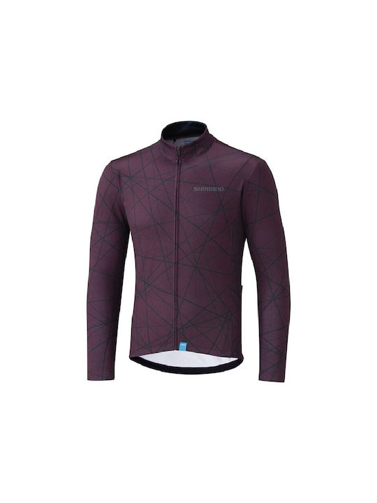 Shimano Team Red Ανδρική Μακρυμάνικη Μπλούζα Ποδηλασίας Κόκκινη
