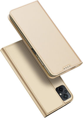 Dux Ducis Skin Pro Book Tempered Glass Magnetic Gold (Poco M5)