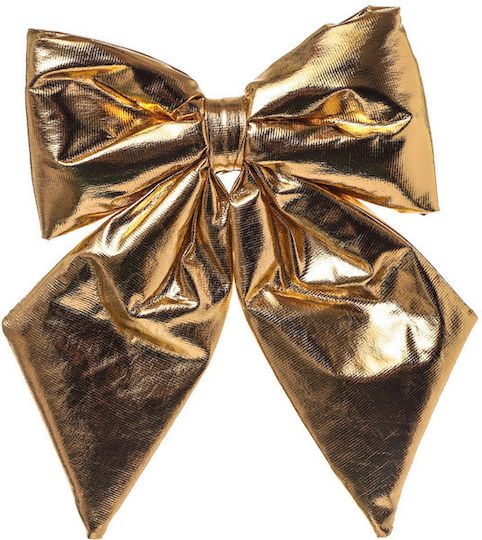 JK Home Decoration Christmas Figure Bow Gold Height 13cm