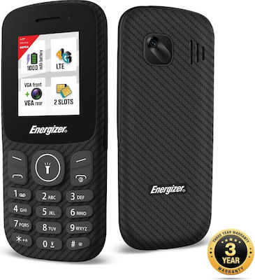 Energizer Energy E130s Dual SIM (48MB/128MB) Mobile Phone with Buttons Black