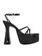 Heartbreak Sandals from Patent Leather with Strass Black
