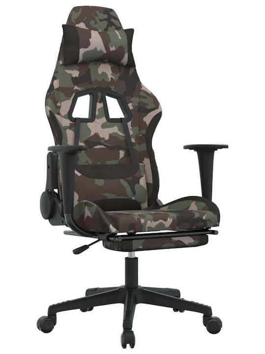 vidaXL 345510 Υφασμάτινη Καρέκλα Gaming με Υποπόδιο Black Camo