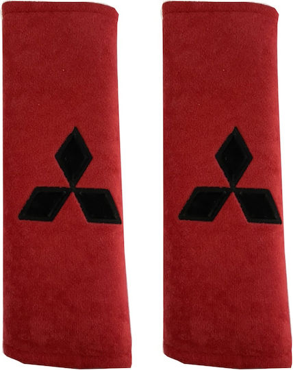 Race Axion Autositzgurt-Pads Mitsubishi Rot 2Stück