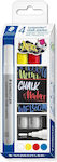 Staedtler Lumocolor Set Marker Bunte Flüssige Kreide 4Stück