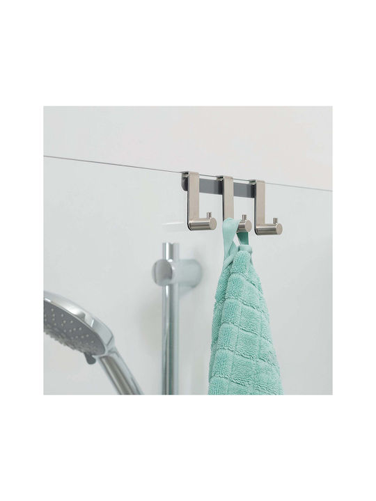 Geesa Tiger Triple Wall-Mounted Bathroom Hook Inox Silver