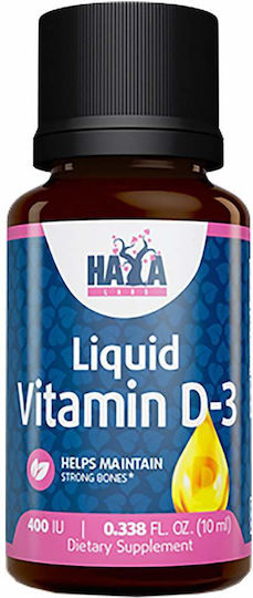 Haya Labs Liquid Vitamin D-3 Витамин за Здравето на костите 400иу 10мл