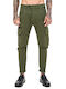 60 Matteo Trousers Cargo Elastic in Loose Fit Khaki