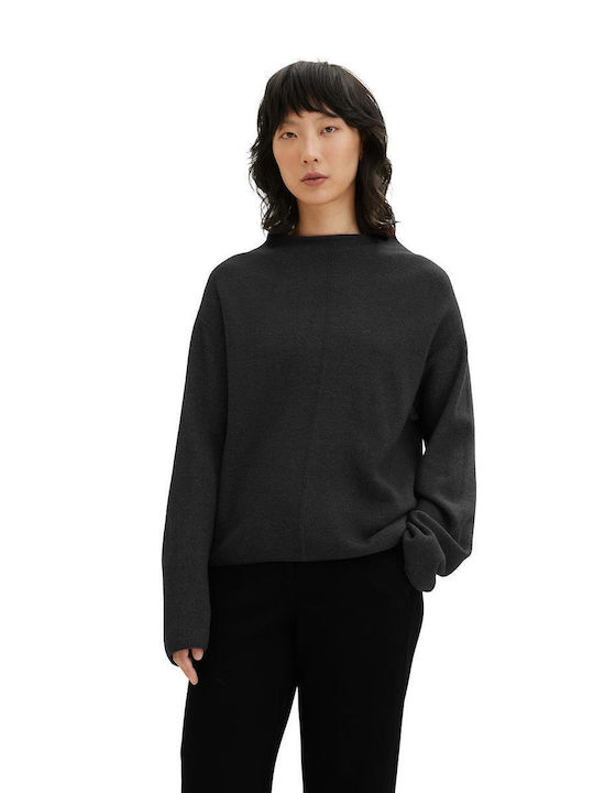 Tom Tailor Damen Langarm Pullover Schwarz