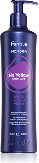 Fanola Wonder No Yellow Mască de Păr pentru Păstrarea Culorii cu Acid Hialuronic 350ml