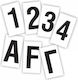 3M Boat Alphanumeric Sticker Letter N 7cm Black