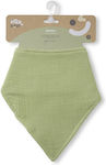 Interbaby Bandana from 100% Cotton with Button Green