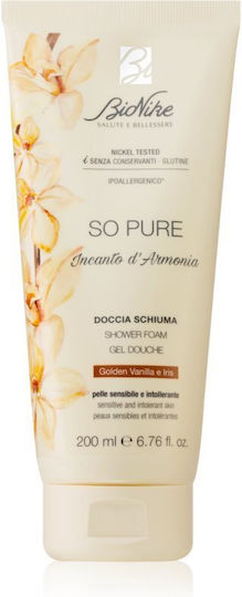 Bionike So Pure Feuchtigkeitsspendendes Schaumbad mit Duft Goldene Vanille & Iris 200ml