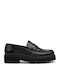 Leather Women's Loafers in Black Color
