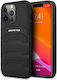 Mercedes-Benz Debossed Lines Back Cover Δερμάτινο Μαύρο (iPhone 14 Pro Max)