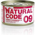 Natural Code 09 Wet Food for Adult Cats In Can with Shrimps / Tuna 1pc 85gr