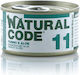 Natural Code 11 Wet Cat Food for Adult Cats in Cans with Tuna Gluten Free 85gr