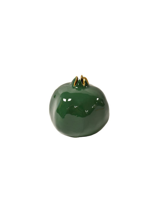 Atmosphera Dekoratives Granatapfel aus Keramik Green/Gold 10x10cm 1Stück